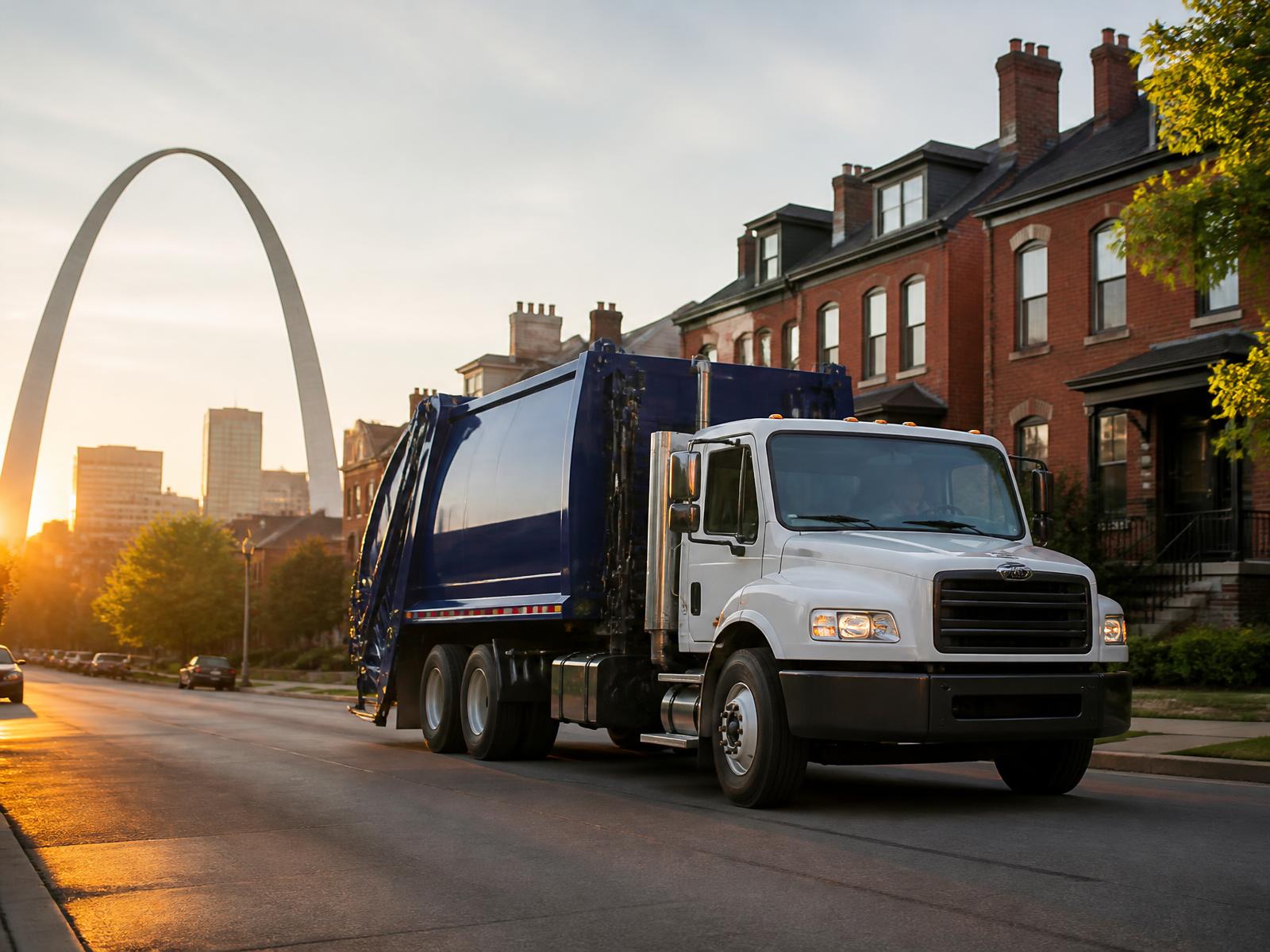 Swifthaul Services collection truck on a Saint Louis street